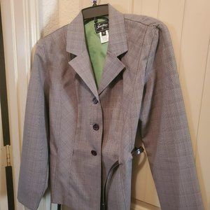 Plaid Brown Multi Suit Blazer